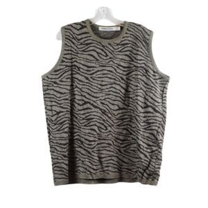 Karen Lessly Gray Brown Women's Sleeveless Top Blouse Pullover 1X 060